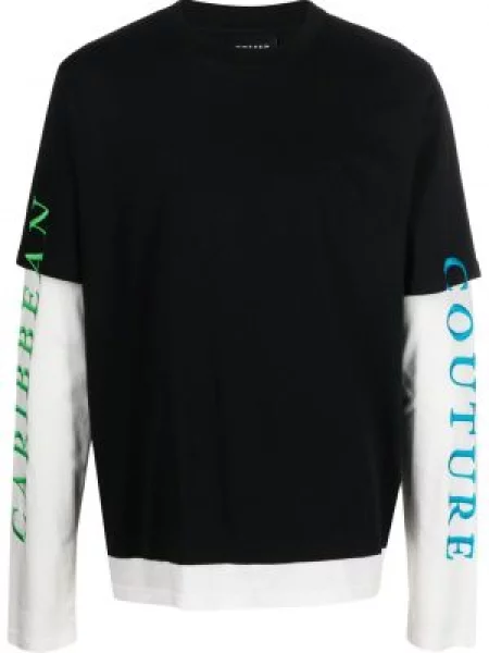 Tricou mânecă lungă Botter cu imagine negru