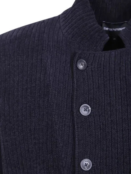 Geacă Emporio Armani tricotate negru