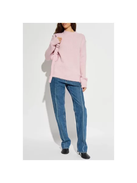 Sweter Jil Sander wełniany różowy