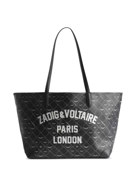 Geantă shopper Zadig&voltaire cu imagine negru