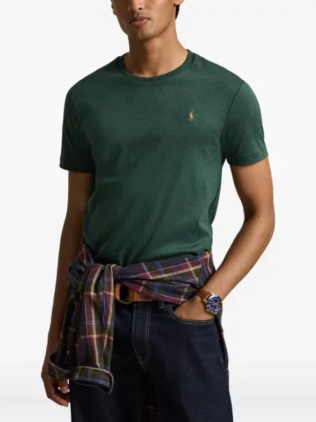 Polo majica Polo Ralph Lauren s vezom keper karirana plava