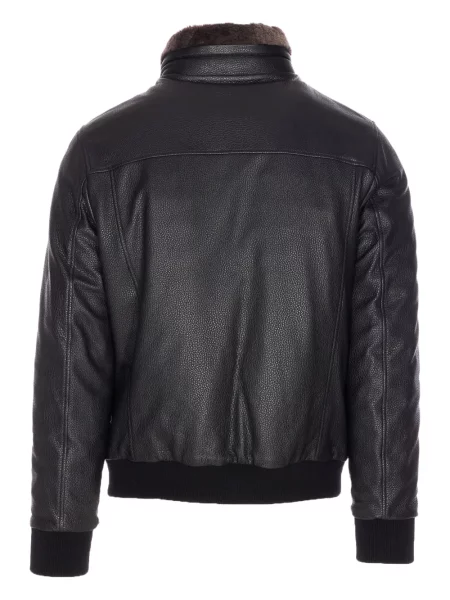 Lung geanta de piele Moorer negru
