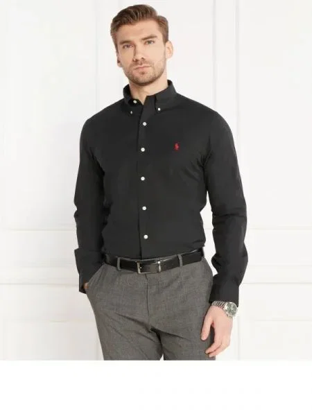 POLO RALPH LAUREN Cămașă | Custom fit negru