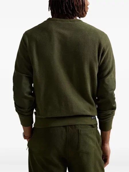 Prugasta majica Polo Ralph Lauren s printom s okruglim izrezom zelena