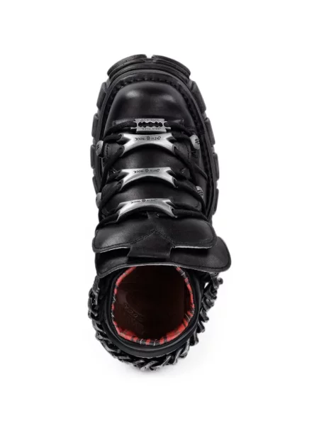 Botine New Rock cu platformă negru
