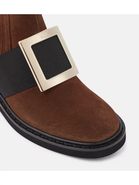 Chelsea gležnjarji Roger Vivier iz semiša rjava