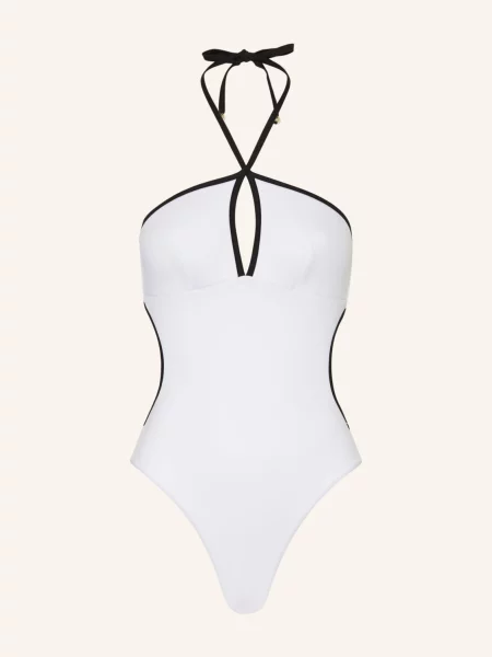 Max Mara Beachwear Strój Kąpielowy Wiązany Na Szyi Casilda weiss biały