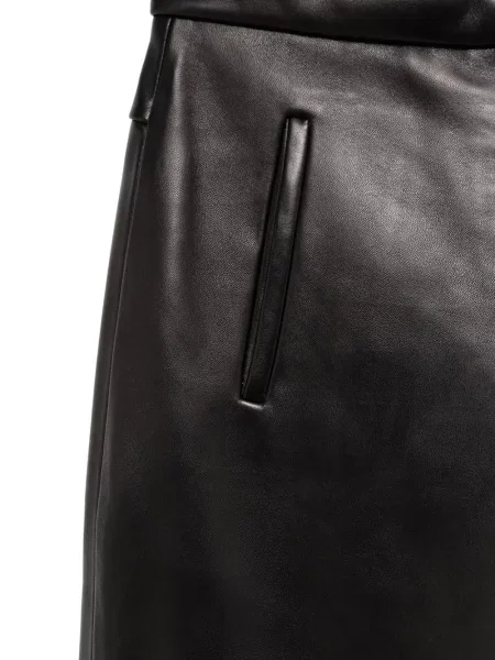Pantaloni Khaite din piele negru