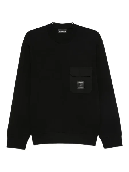 Hanorac crewneck Emporio Armani negru