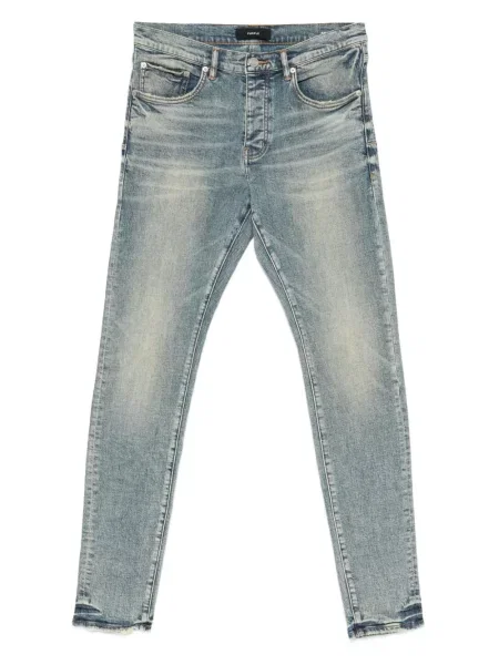 Jeansy Purple Brand na rzep niebieskie