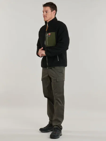 Superdry Jachetă fleece albastru marin / oliv negru