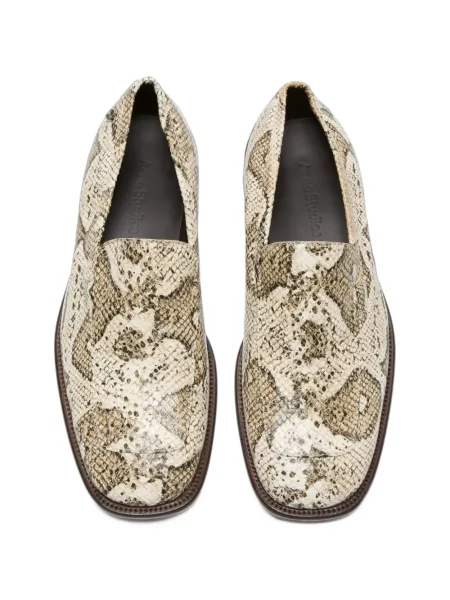 Pantofi loafer Acne Studios din piele cu imagine cu model piele de șarpe