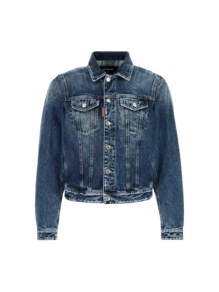 Kurtka jeansowa Dsquared2 niebieska