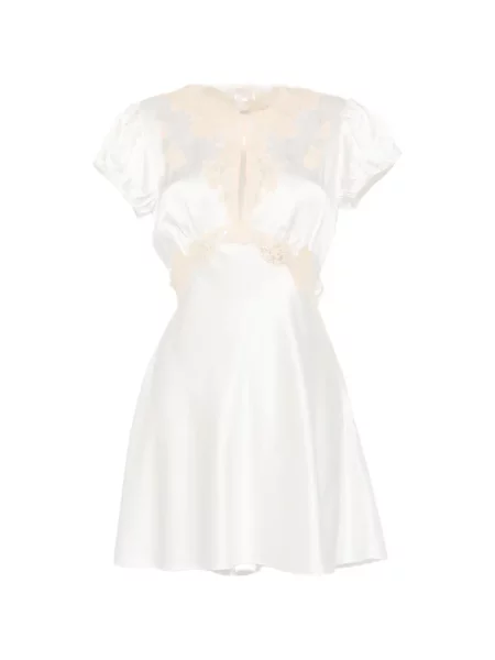 Rochie mini Dôen din dantelă alb