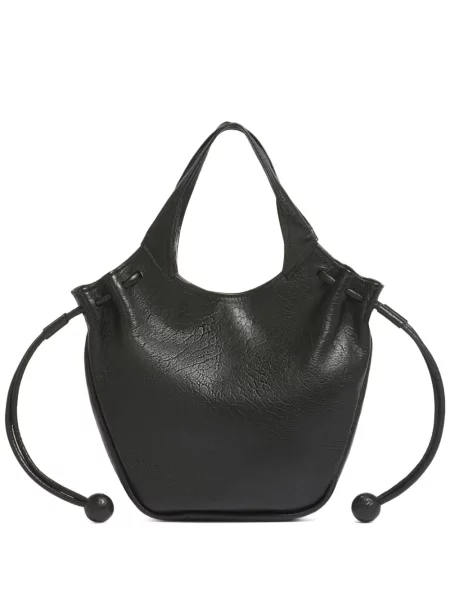 Geanta de piele Marni din piele negru