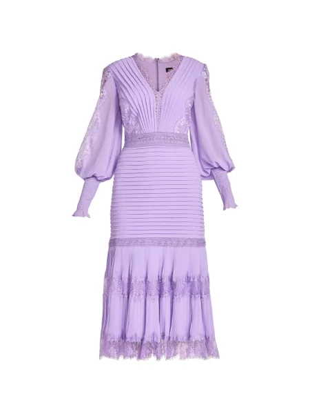 Rochie midi Tadashi Shoji din dantelă violet