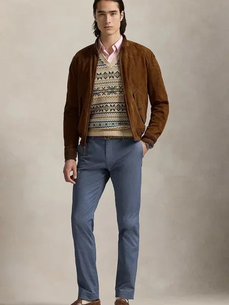 Kalhoty Polo Ralph Lauren Slim Fit HDN Pant zelená přiléhavé modré