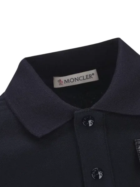 Koszulka polo dziecięca Moncler Enfant niebieska