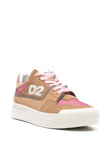Sneakerși Dsquared2 din piele de căprioară maro