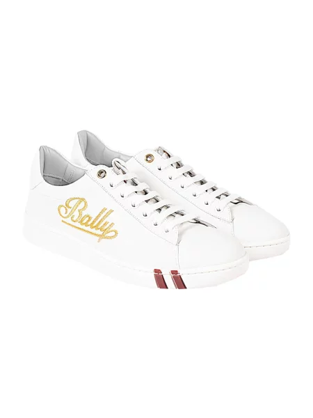 Sneakersy Bally skórzane białe