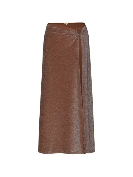 Spódnica midi Johanna Ortiz do kolan brązowa