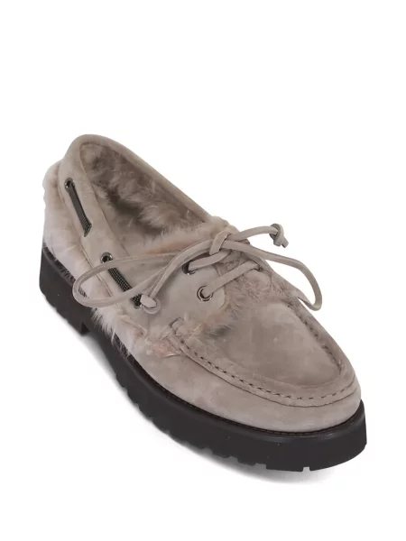 Szarvasbőr loafer Brunello Cucinelli szürke
