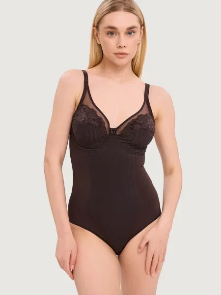 Женское боди коричневе