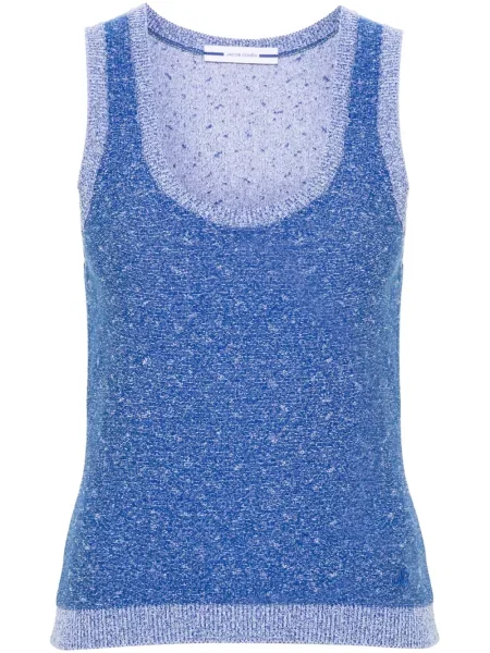 Haftowany bukiecik top Jacob Cohen niebieski