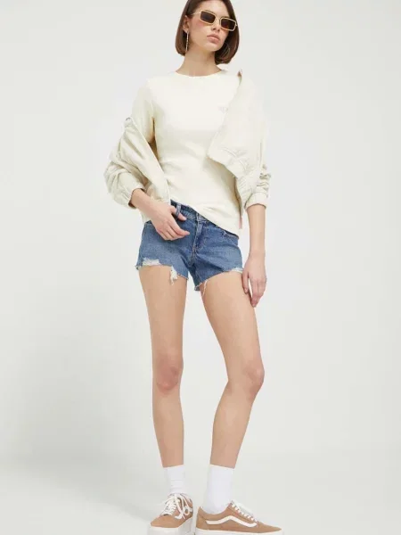 Jeans kratke hlače Hollister Co. mornarsko modra