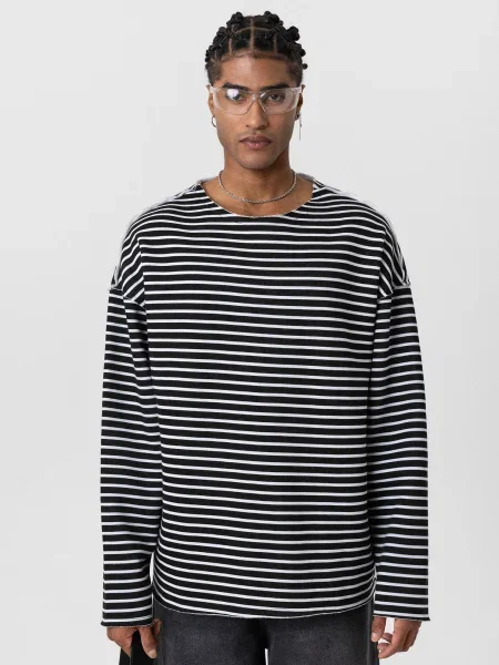 VAMOS CLO Tricou negru / murdar alb