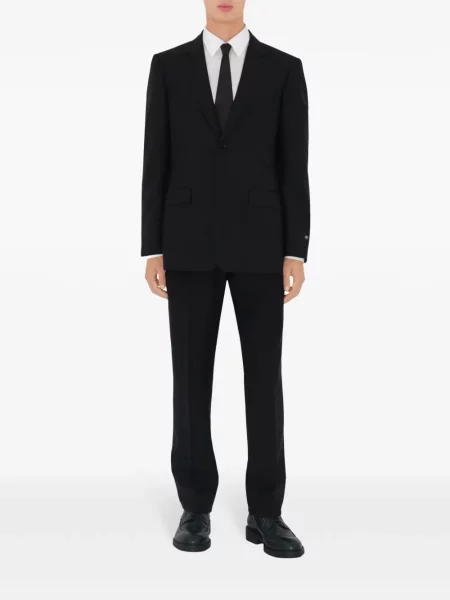 Sacou Burberry cu un singur rând de nasturi negru