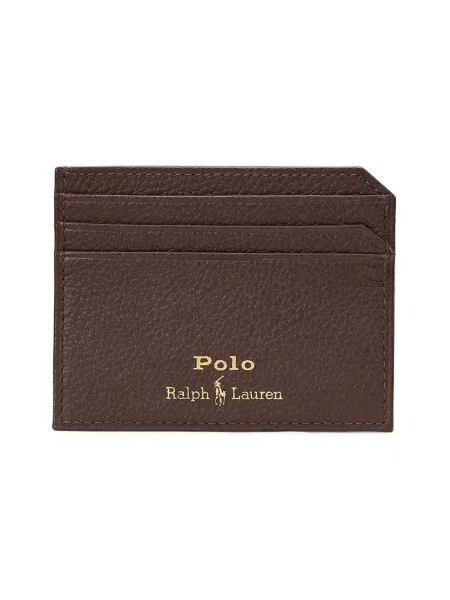 Polo Ralph Lauren etui na karty skórzane brązowy