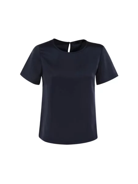 Satynowa bluzka Max Mara Weekend niebieska