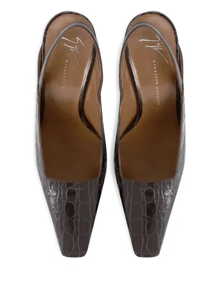 Pantofi cu toc Giuseppe Zanotti slingback maro