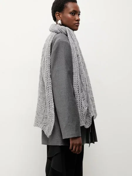 Šal z volno Answear.LAB siva