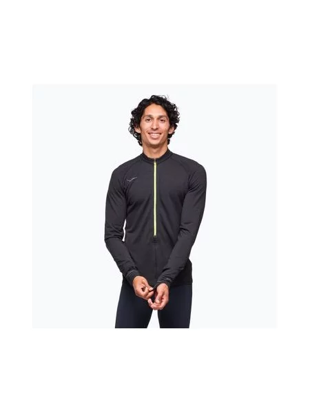 Лонгслів для бігу HOKA BaseZip LS black чорний