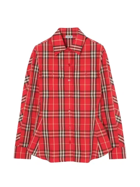 Cămașă Burberry în carouri roșu
