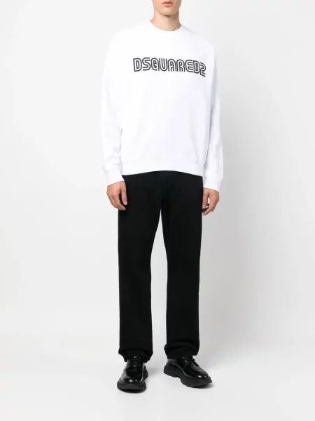 Raštuotas džemperis Dsquared2 balta