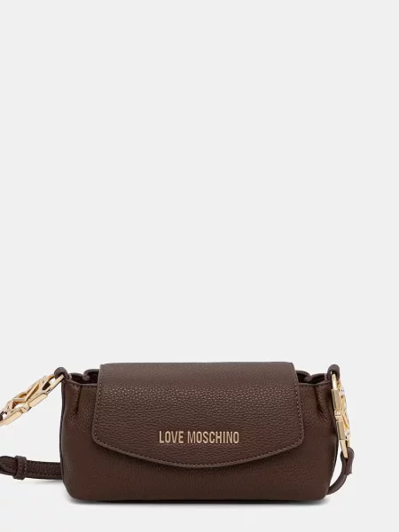 Love Moschino geantă crossbody pentru femei cu imitație de piele maro