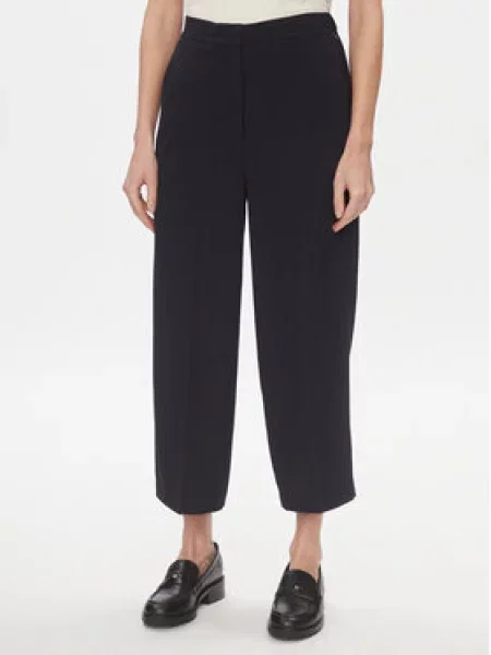 Tommy Hilfiger Kalhoty z materiálu Tmavomodrá Wide Leg modré