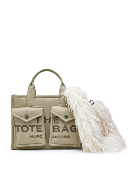 Geantă shopper Marc Jacobs din canvas verde