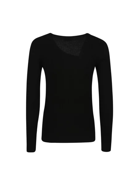 Sweter Parosh wełniany z długim rękawem czarny