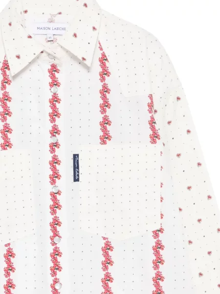 Cămașă Maison Labiche cu model floral alb
