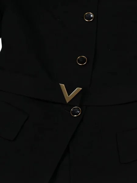 Cu centură palton Valentino Garavani negru