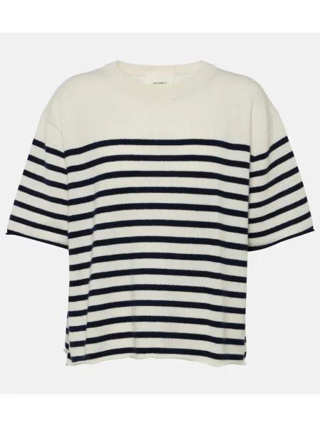 Tricou Lisa Yang din cașmir cu dungi