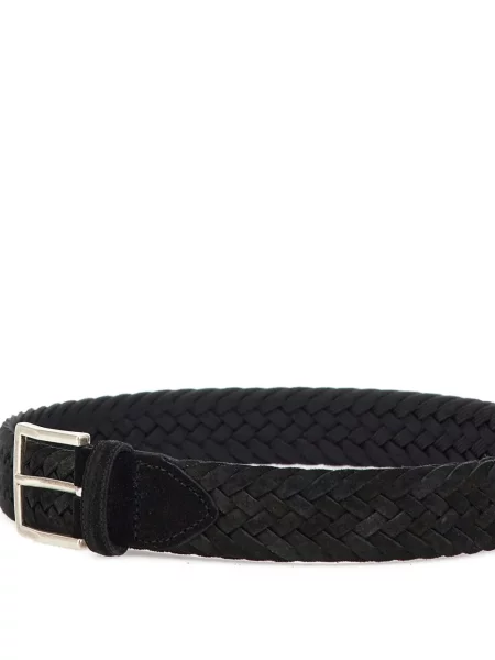 Curea Athison din piele de căprioară negru