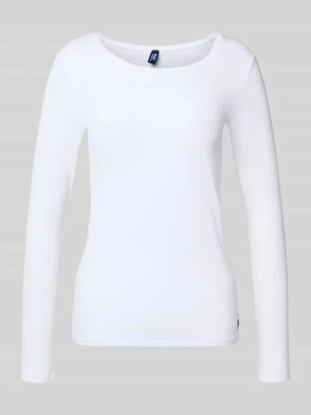 Bluzka Polo Ralph Lauren z długim rękawem z logo biała