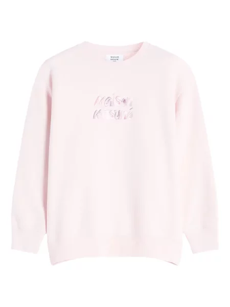 Hanorac Maison Kitsune cu broderie roz