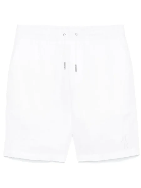 Pantaloni scurți Billionaire cu broderie alb