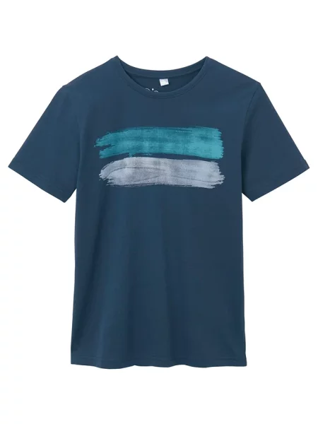 T-shirt w modnych kolorach niebieska